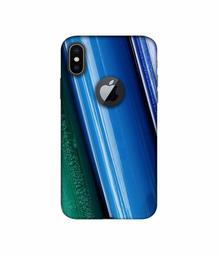 Amazon Brand - Solimo Designer Plastic Paint 3D Printed Hard Back Case Mobile Cover for Apple iPhone X (Logo Cut)