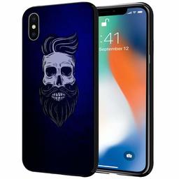 Amazon Brand - Solimo Designer Beard Skull Printed Hard Back Case Mobile Cover for Apple iPhone X/Xs (D1189)