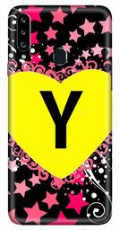 Amazon Brand - Solimo Designer Heart Pattern Alphabet-Y 3D Printed Hard Back Case Mobile Cover for Samsung Galaxy A20s