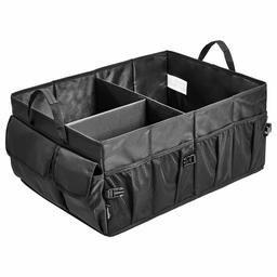 AmazonBasics Trunk Organizer with Collapsible Design for Cars, SUVs, and Trucks - Black