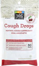 365 Everyday Value, Cough Drops, Cherry Flavor, 30 ct