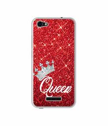 Amazon Brand - Solimo Designer Queen On Red Glitter UV Printed Soft Back Case Mobile Cover for Lava Z61