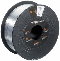 AmazonBasics PETG 3D Printer Filament, 1.75mm, Translucent, 1 kg Spool