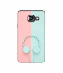 Amazon Brand - Solimo Designer Head Phone 3D Printed Hard Back Case Mobile Cover for Samsung Galaxy A3 (2016)