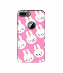 Amazon Brand - Solimo Designer Rabbit Pattern 3D Printed Hard Back Case Mobile Cover for Apple iPhone 8 Plus (with Logo Cut)