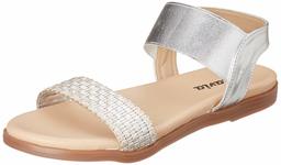 Flavia Women's Silver Fashion Sandals-9 UK (41 EU) (10 US) (FL124/SLV)