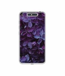 Amazon Brand - Solimo Designer Purple Flowers UV Printed Soft Back Case Mobile Cover for Micromax Dual 4 E4816