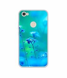 Amazon Brand - Solimo Designer Blue Flower UV Printed Soft Back Case Mobile Cover for Mi Redmi Y1 (Note 5A)