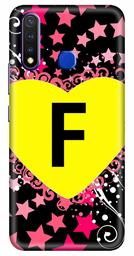 Amazon Brand - Solimo Designer Heart Pattern Alphabet-F 3D Printed Hard Back Case Mobile Cover for Vivo Y19 / Vivo U20