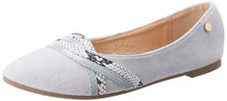 Flavia Women's Grey Ballet Flats-8 UK (40 EU) (9 US) (FL-923/GRY)