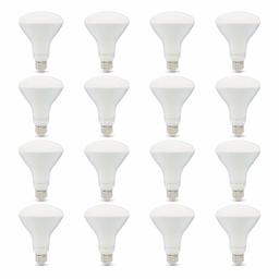 AmazonBasics 65W Equivalent, Soft White, Dimmable, 10,000 Hour Lifetime, BR30 LED Light Bulb | 16-Pack