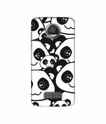 Amazon Brand - Solimo Designer Panda Texture 3D Printed Hard Back Case Mobile Cover for Moto Z2 Play