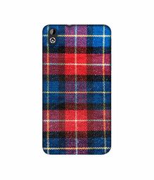 Amazon Brand - Solimo Designer Check Cloth 3D Printed Hard Back Case Mobile Cover for HTC Desire 816