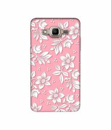 Amazon Brand - Solimo Designer White Flower Pattern 3D Printed Hard Back Case Mobile Cover for Samsung Galaxy J2 Prime