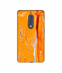 Amazon Brand - Solimo Designer Gold Yellow Paint 3D Printed Hard Back Case Mobile Cover for Nokia 5