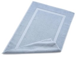 Pinzon Luxury Banded Cotton Bath Mat, Sky Blue