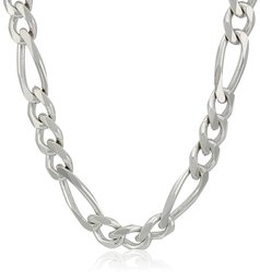 Men's Sterling Silver Italian 5.5mm Solid Figaro Link Chain Necklace, 22