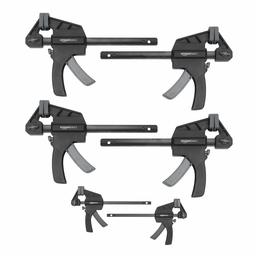 AmazonBasics 10-Piece Trigger Clamp Set - 2-Pieces 4-Inch, 4-Pieces 6-Inch