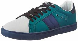 Amazon Brand - Inkast Denim Co. Men's Green/Navy PU Sneakers-6 UK (40 EU) (7 US) (AZ-IK-011)