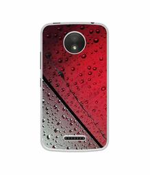 Amazon Brand - Solimo Designer Water Drop On Glass UV Printed Soft Back Case Mobile Cover for Motorola Moto C Plus