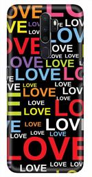 Amazon Brand - Solimo Designer Love Pattern Design 3D Printed Hard Back Case Mobile Cover for Oppo A5 (2020)