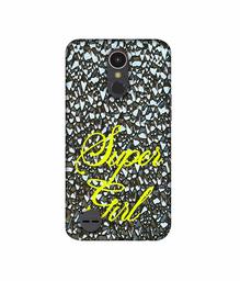 Amazon Brand - Solimo Designer Super Girl On Foil 3D Printed Hard Back Case Mobile Cover for LG K10 (2017)