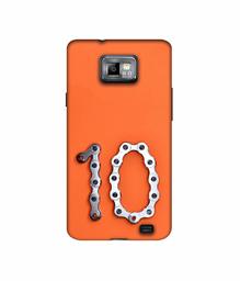 Amazon Brand - Solimo Designer Number Ten 3D Printed Hard Back Case Mobile Cover for Samsung Galaxy S2