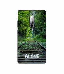 Amazon Brand - Solimo Designer Alone 3D Printed Hard Back Case Mobile Cover for OnePlus 2