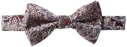 Buttoned Down 100% Silk Pre-Tied Bow Tie, Wine Paisley, One Size