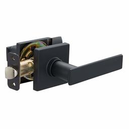 AmazonBasics Contemporary Stamford Door Lever - Passage - Matte Black