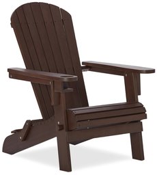 Strathwood Adirondack Chair with Cupholder, Dark Brown