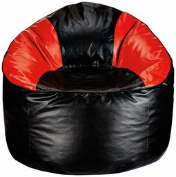 Amazon Brand - Solimo Mudda XXXL Bean Bag Cover Without Beans (Red and Black)