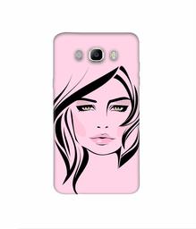 Amazon Brand - Solimo Designer Pink Lady Pattern 3D Printed Hard Back Case Mobile Cover for Samsung Galaxy J7 (2016)