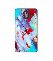 Amazon Brand - Solimo Designer Blue and Red Brush Texture 3D Printed Hard Back Case Mobile Cover for Nokia 3.1