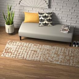 Amazon Brand – Rivet Modern Handtufted Cotton and Wool Rug Runner, 2'6