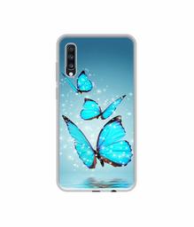 Amazon Brand - Solimo Designer Flying Butterflies UV Printed Soft Back Case Mobile Cover for Samsung Galaxy A70