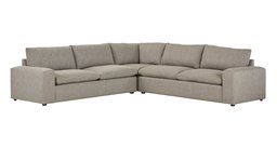 Amazon Brand – Stone & Beam Hoffman Down-Filled Performance Fabric Sectional Sofa Couch, 127