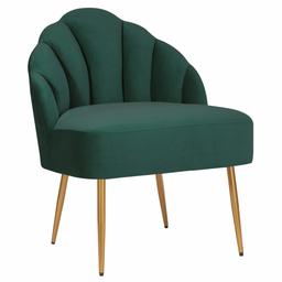 Amazon Brand – Rivet Sheena Glam Tufted Velvet Shell Chair, 23.5