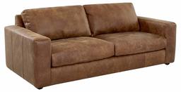 Amazon Brand – Stone & Beam Abigail Leather Sofa Couch, 86