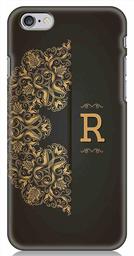 Amazon Brand - Solimo Designer Black Pattern Alphabet-R 3D Printed Hard Back Case Mobile Cover for Apple iPhone 6s