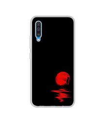 Amazon Brand - Solimo Designer Red Moon UV Printed Soft Back Case Mobile Cover for Samsung Galaxy A50