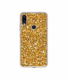 Amazon Brand - Solimo Designer Golden Sparkle UV Printed Soft Back Case Mobile Cover for Mi Redmi Note 7 / Note 7S / Note 7 Pro