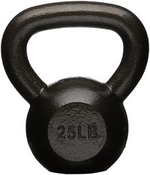 AmazonBasics Cast Iron Kettlebell - 25 Pounds, Black