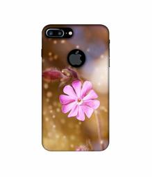 Amazon Brand - Solimo Designer Pink Flower 3D Printed Hard Back Case Mobile Cover for Apple iPhone 7 Plus (Logo Cut)