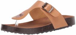 Amazon Essentials Women's Ava Flat Sandal, Tan, 6 M US