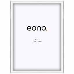 Eono by Amazon - Cadre en métal (Acier) pour Photos de 13x18 cm avec Verre Haute définition à Poser sur Un Meuble ou à accrocher au Mur Argenté