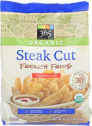 365 Everyday Value, Organic Steak Cut French Fries, No Added Salt, 16 oz, (Frozen)