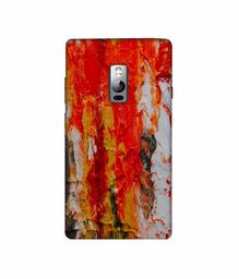 Amazon Brand - Solimo Designer Orange Color Spread 3D Printed Hard Back Case Mobile Cover for OnePlus 2