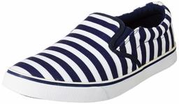 Bourge Men's White and Navy Sneakers-7 UK (41 EU) (8 US) (Reef-48)