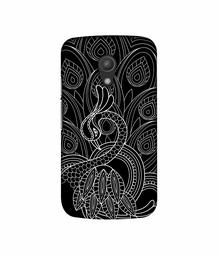 Amazon Brand - Solimo Designer Peacock Feather Pattern 3D Printed Hard Back Case Mobile Cover for Motorola Moto G 2nd Generation